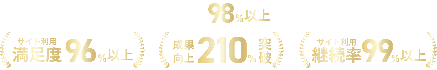 確かな型のサイトだから98%以上の成果が出ています